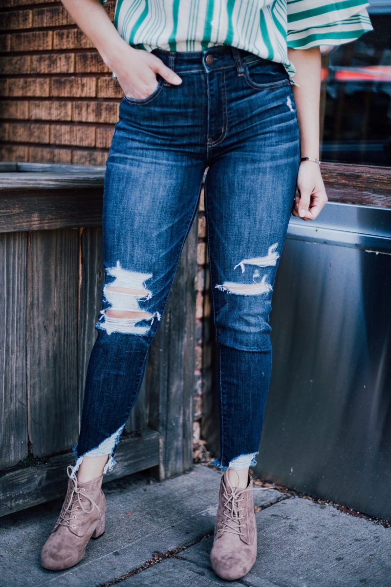 High Waisted Ripped Jeans American Eagle