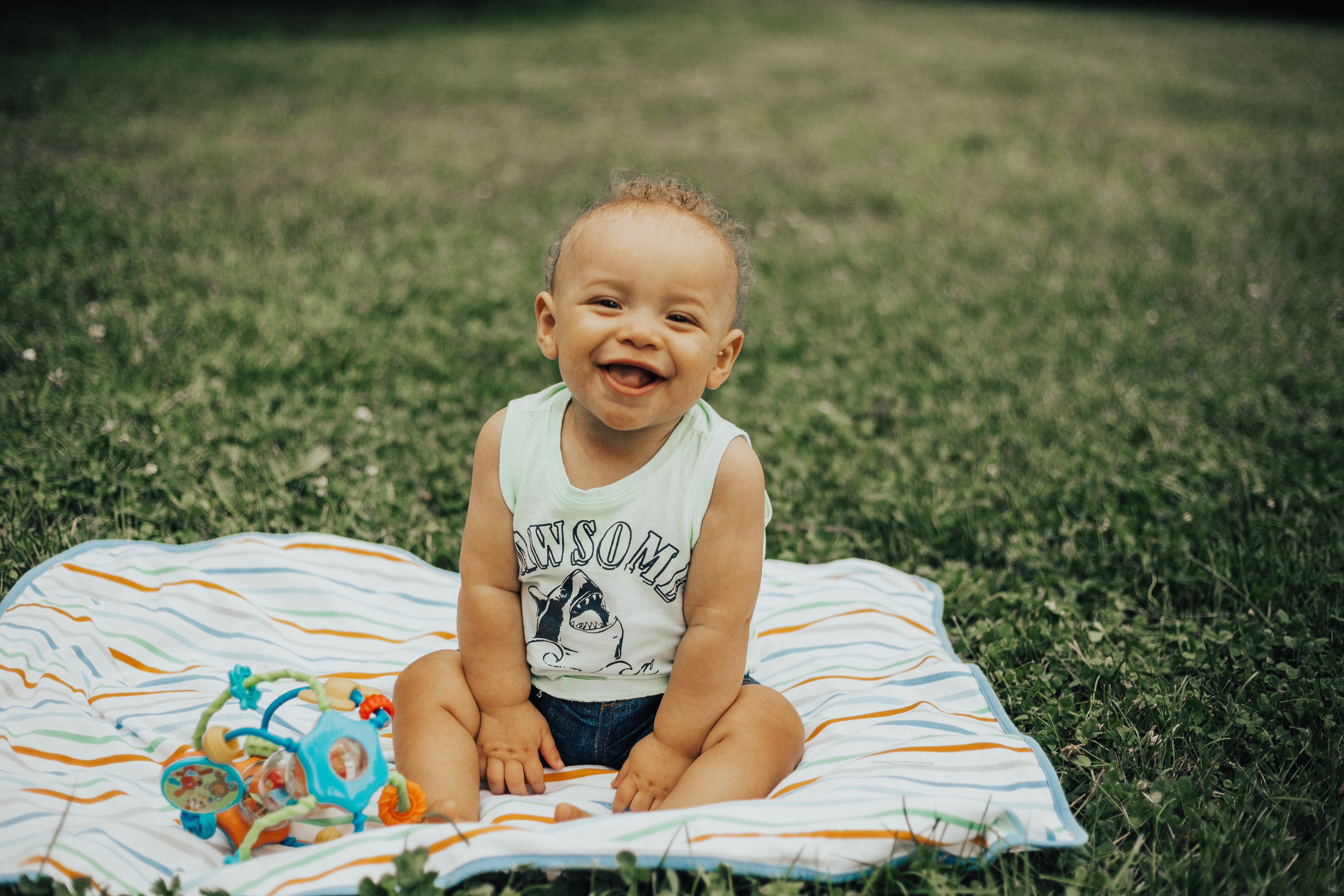 baby on grass