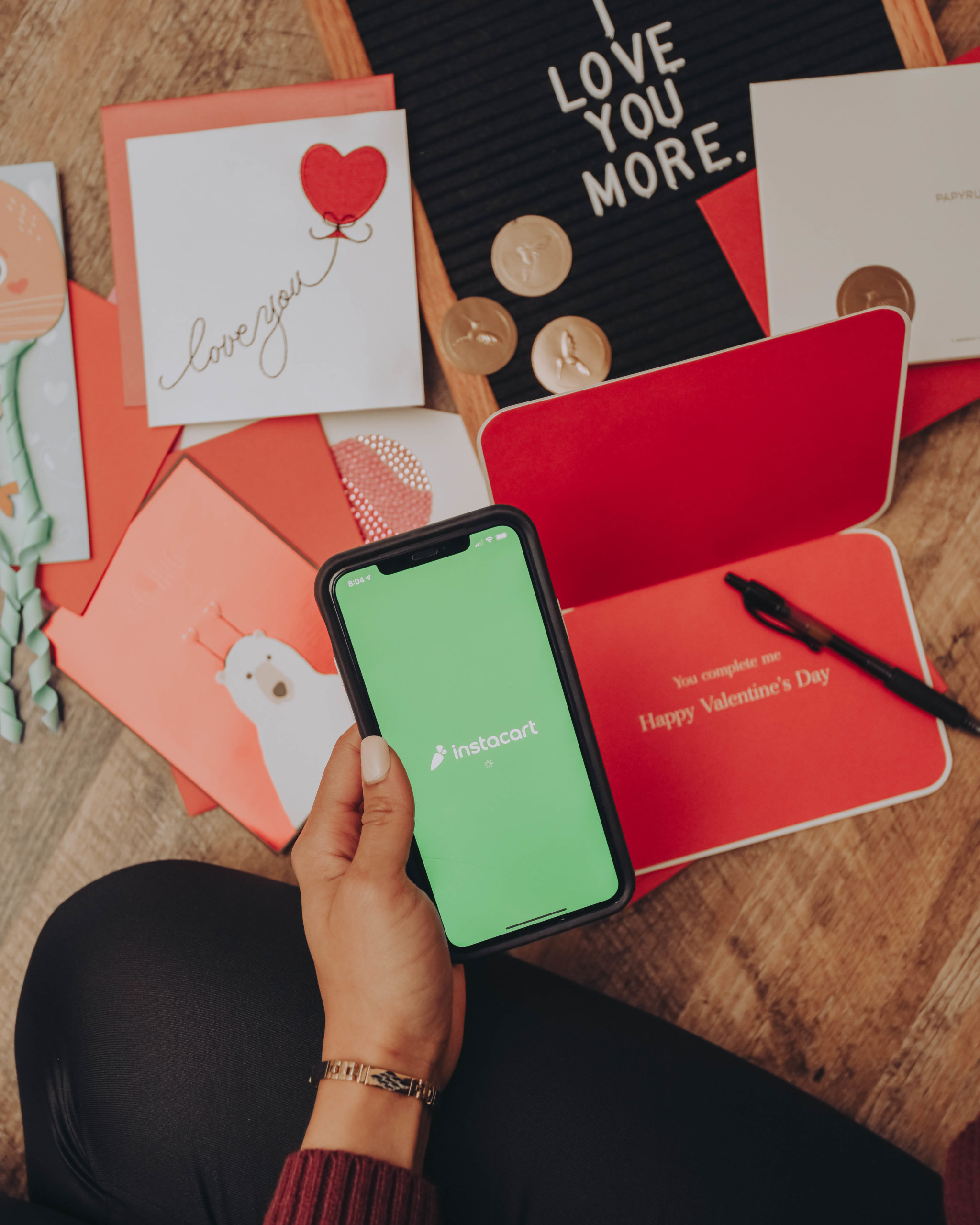 Instacart and Valentines cards