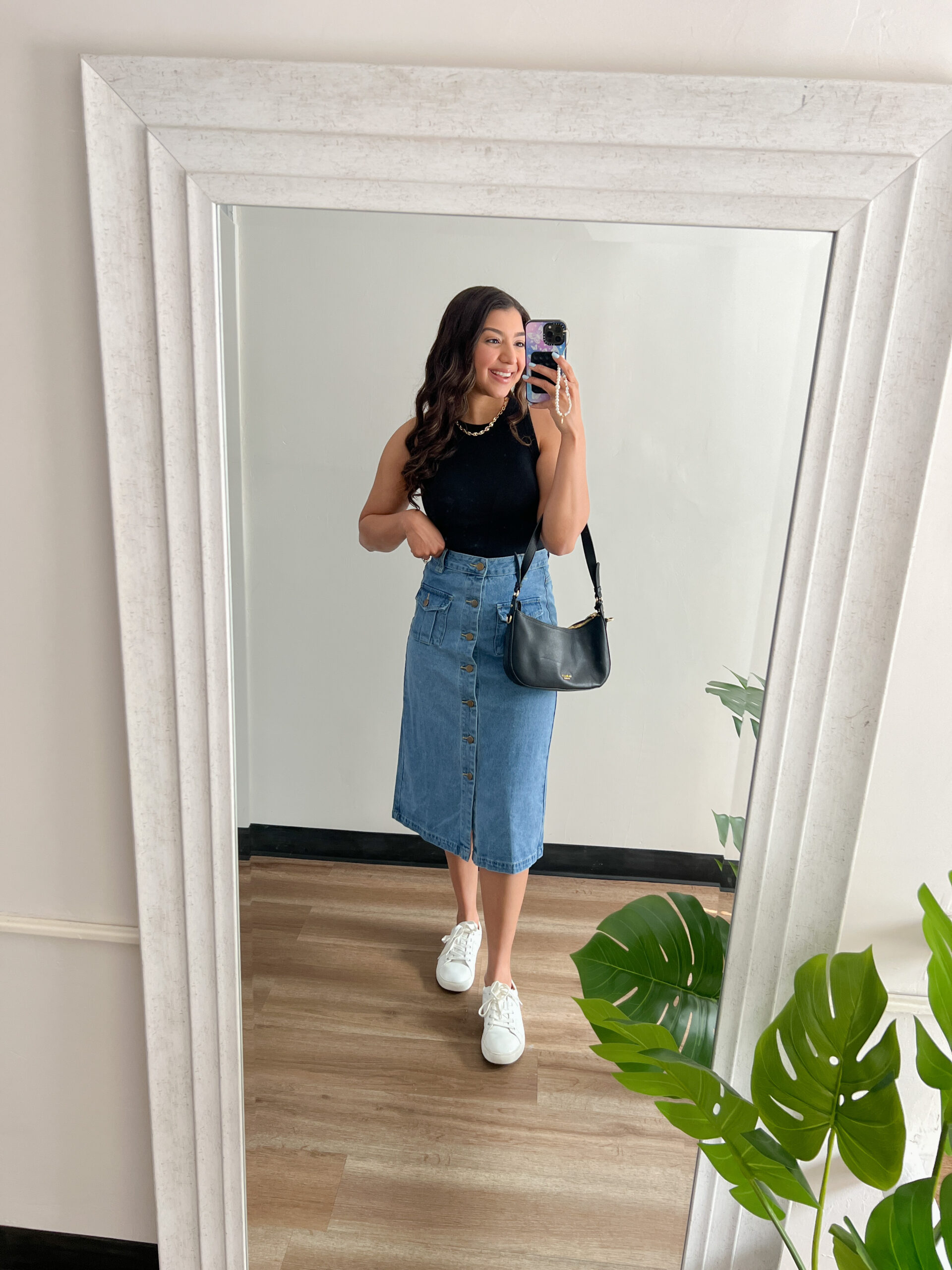 Effortlessly Modest How To Wear Denim Midi Skirts In Style