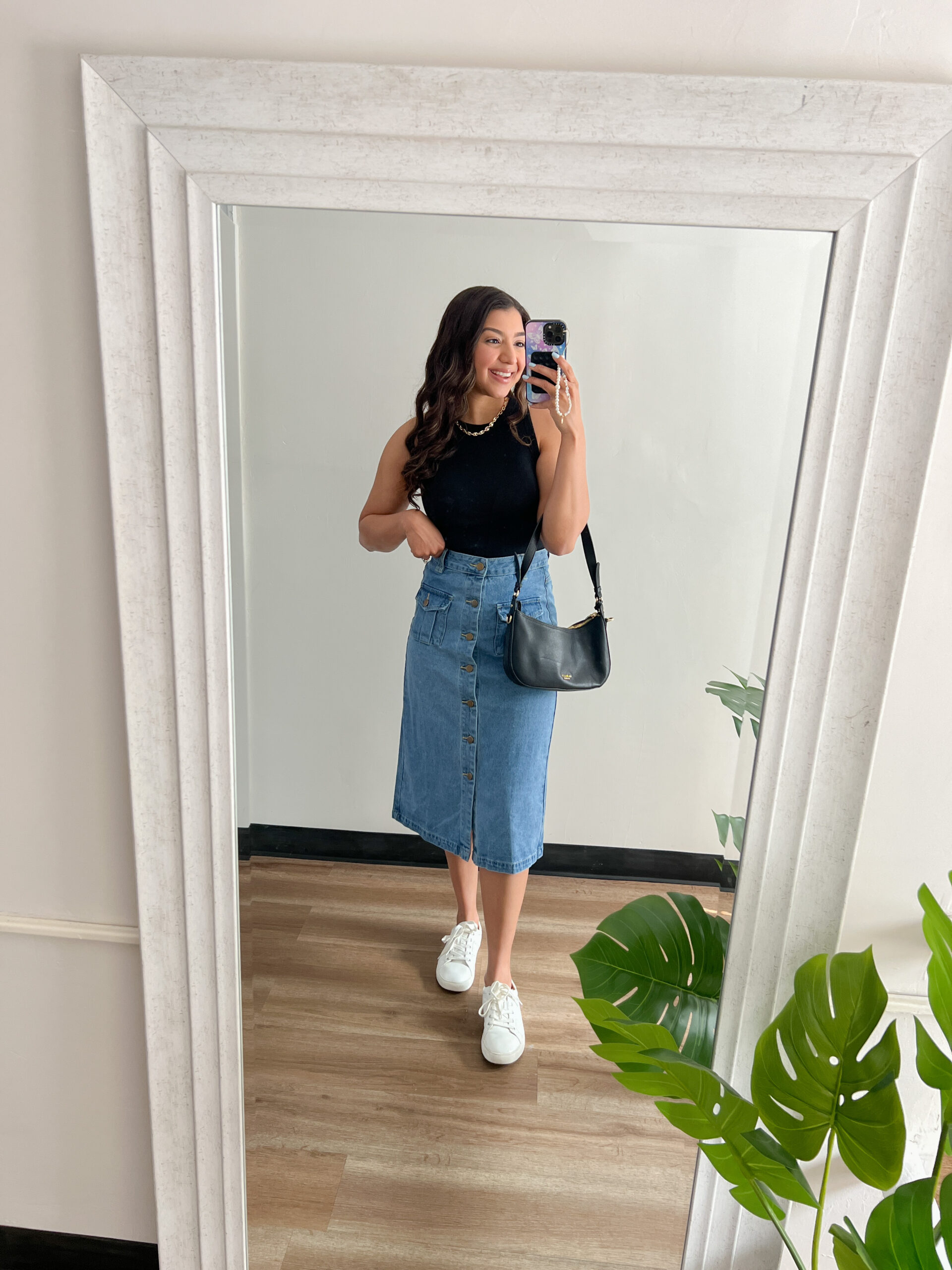 8 Denim Midi-Skirt Outfits To Shop This Spring